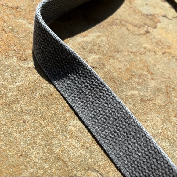 SOLD - Reworked Vintage 90s Grey Military Canvas Belt Made in USA Upcycled - Picture 3 of 5